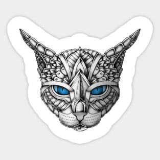 Ornate Blue Eyes Cat Sticker